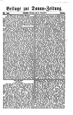 Donau-Zeitung Montag 6. Dezember 1869