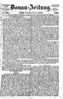Donau-Zeitung Donnerstag 30. Dezember 1869