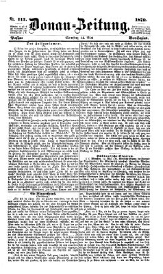 Donau-Zeitung Samstag 14. Mai 1870