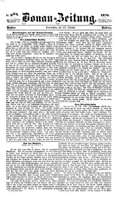 Donau-Zeitung Donnerstag 27. Oktober 1870