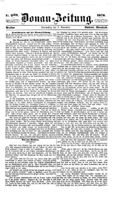 Donau-Zeitung Donnerstag 3. November 1870