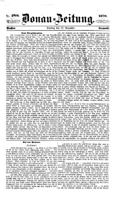 Donau-Zeitung Dienstag 15. November 1870