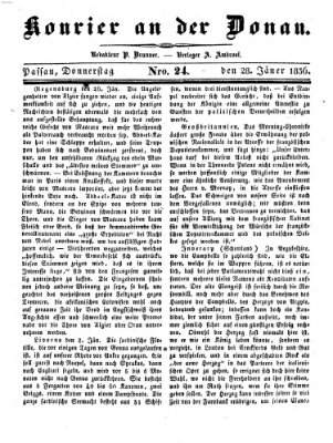 Kourier an der Donau (Donau-Zeitung) Donnerstag 28. Januar 1836