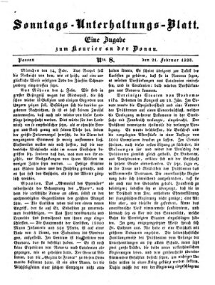 Kourier an der Donau (Donau-Zeitung) Sonntag 21. Februar 1836