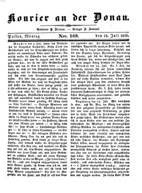 Kourier an der Donau (Donau-Zeitung) Montag 18. Juli 1836