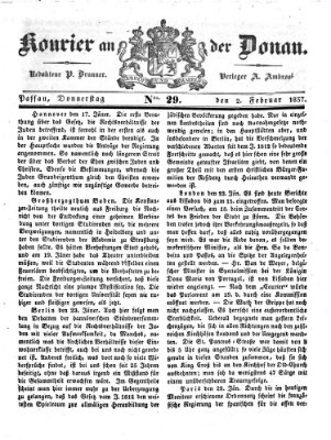 Kourier an der Donau (Donau-Zeitung) Donnerstag 2. Februar 1837