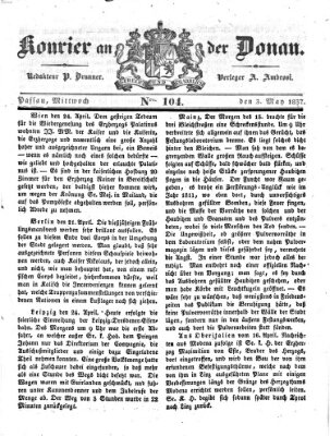 Kourier an der Donau (Donau-Zeitung) Mittwoch 3. Mai 1837