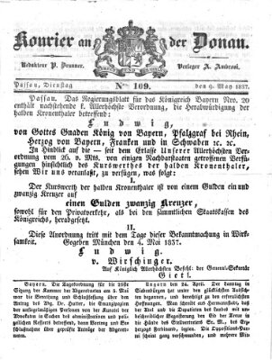 Kourier an der Donau (Donau-Zeitung) Dienstag 9. Mai 1837
