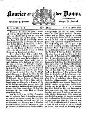 Kourier an der Donau (Donau-Zeitung) Mittwoch 19. Juli 1837