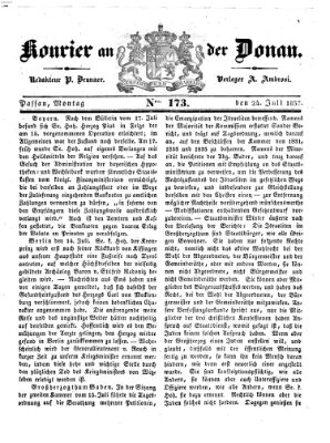 Kourier an der Donau (Donau-Zeitung) Montag 24. Juli 1837