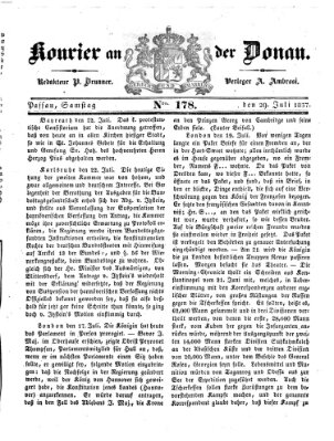 Kourier an der Donau (Donau-Zeitung) Samstag 29. Juli 1837