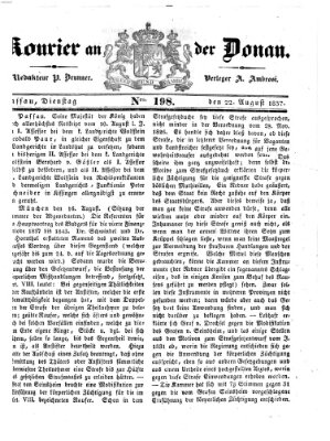 Kourier an der Donau (Donau-Zeitung) Dienstag 22. August 1837