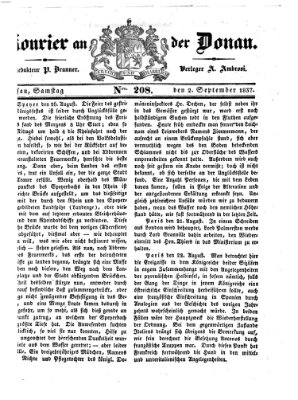 Kourier an der Donau (Donau-Zeitung) Samstag 2. September 1837