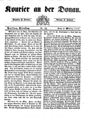 Kourier an der Donau (Donau-Zeitung) Dienstag 27. März 1838