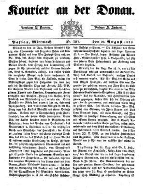 Kourier an der Donau (Donau-Zeitung) Mittwoch 22. August 1838