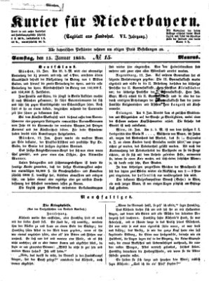 Kurier für Niederbayern Samstag 15. Januar 1853