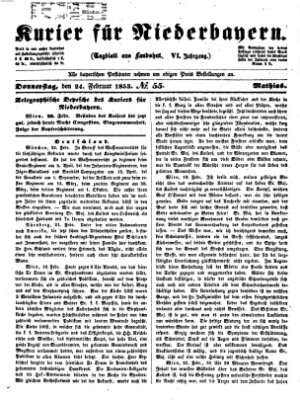 Kurier für Niederbayern Donnerstag 24. Februar 1853
