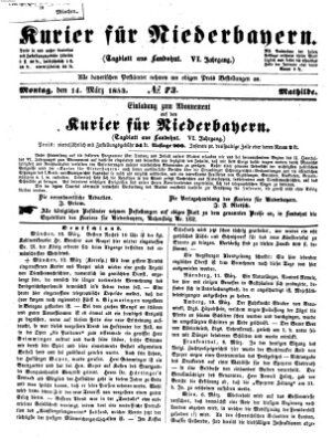 Kurier für Niederbayern Montag 14. März 1853