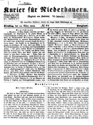 Kurier für Niederbayern Dienstag 15. März 1853