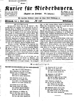 Kurier für Niederbayern Mittwoch 1. Juni 1853