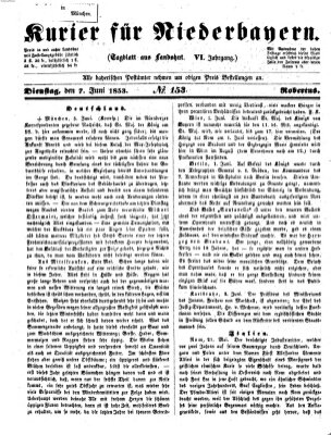 Kurier für Niederbayern Dienstag 7. Juni 1853