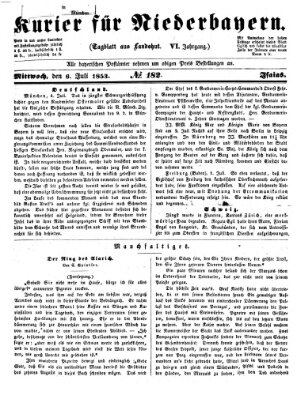 Kurier für Niederbayern Mittwoch 6. Juli 1853