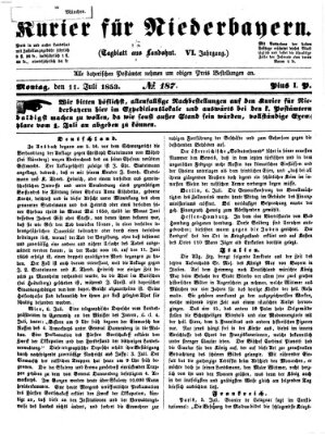 Kurier für Niederbayern Montag 11. Juli 1853