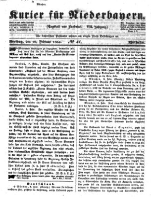 Kurier für Niederbayern Freitag 10. Februar 1854