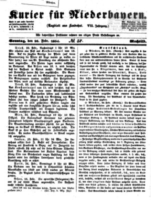 Kurier für Niederbayern Sonntag 26. Februar 1854