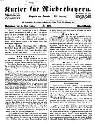 Kurier für Niederbayern Sonntag 7. Mai 1854