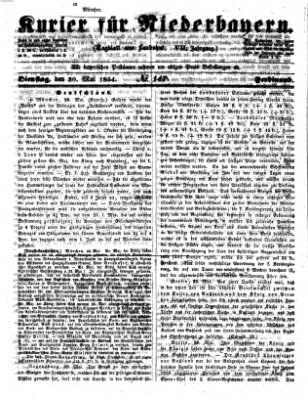 Kurier für Niederbayern Dienstag 30. Mai 1854