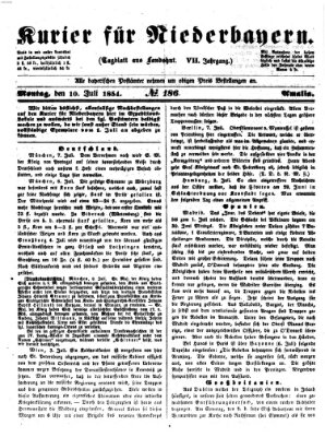 Kurier für Niederbayern Montag 10. Juli 1854