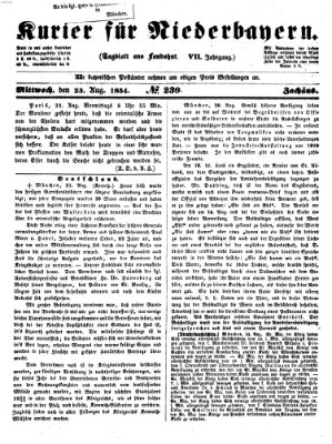 Kurier für Niederbayern Mittwoch 23. August 1854
