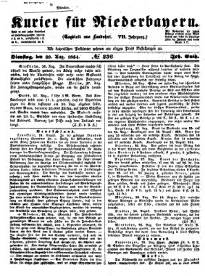 Kurier für Niederbayern Dienstag 29. August 1854