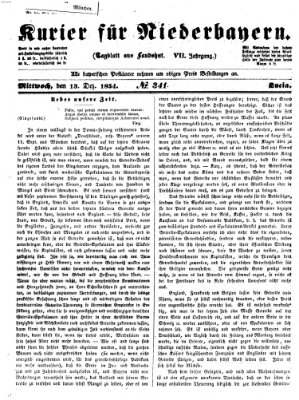 Kurier für Niederbayern Mittwoch 13. Dezember 1854