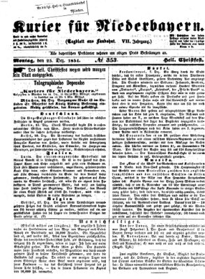Kurier für Niederbayern Montag 25. Dezember 1854
