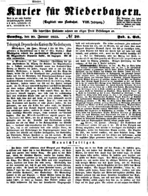 Kurier für Niederbayern Samstag 20. Januar 1855
