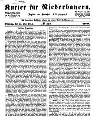 Kurier für Niederbayern Freitag 25. Mai 1855