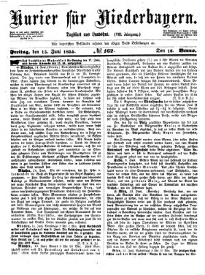 Kurier für Niederbayern Freitag 15. Juni 1855