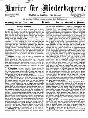 Kurier für Niederbayern Montag 18. Juni 1855