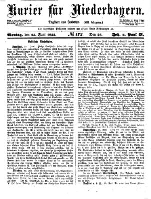 Kurier für Niederbayern Montag 25. Juni 1855