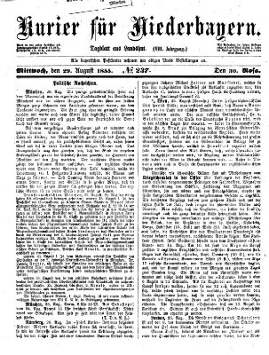 Kurier für Niederbayern Mittwoch 29. August 1855