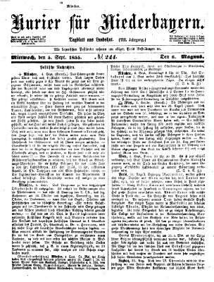 Kurier für Niederbayern Mittwoch 5. September 1855
