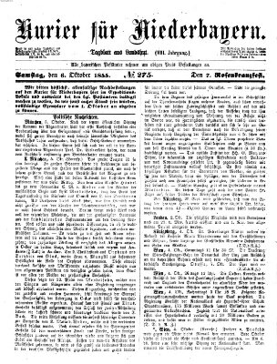 Kurier für Niederbayern Samstag 6. Oktober 1855