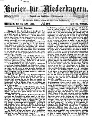 Kurier für Niederbayern Mittwoch 24. Oktober 1855