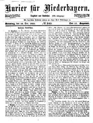 Kurier für Niederbayern Sonntag 16. Dezember 1855