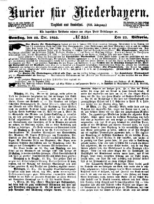 Kurier für Niederbayern Samstag 22. Dezember 1855