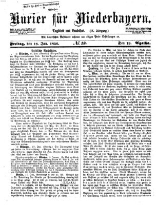 Kurier für Niederbayern Freitag 18. Januar 1856