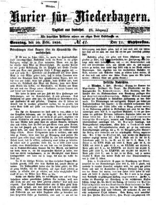 Kurier für Niederbayern Sonntag 10. Februar 1856