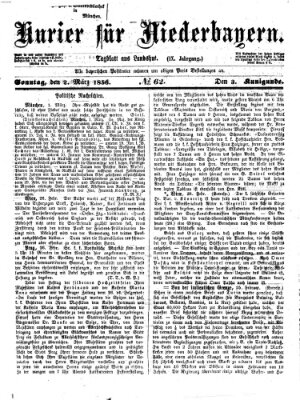 Kurier für Niederbayern Sonntag 2. März 1856